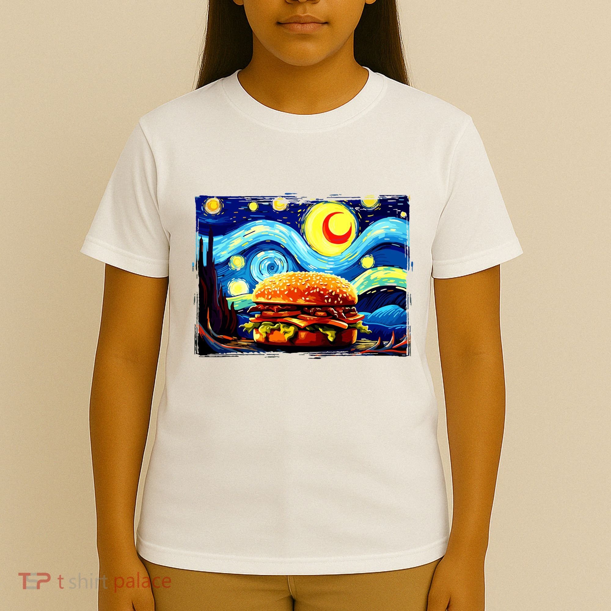 Love Hamburger Food Burger Van Gogh T-Shirt