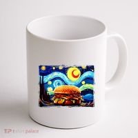 Love Hamburger Food Burger Van Gogh Coffee Mug thumb 1
