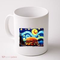 Love Hamburger Food Burger Van Gogh Coffee Mug thumb 0