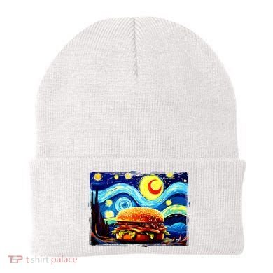 Love Hamburger Food Burger Van Gogh Beanie