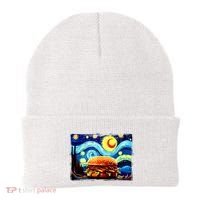 Love Hamburger Food Burger Van Gogh Beanie thumb 0