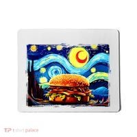 Love Hamburger Food Burger Van Gogh Mousepad thumb 0