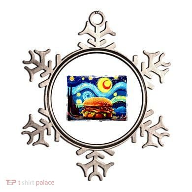 Love Hamburger Food Burger Van Gogh Ornament