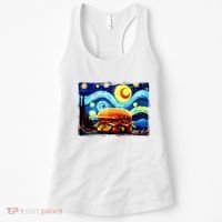 Love Hamburger Food Burger Van Gogh Women's Tank Top thumb 0