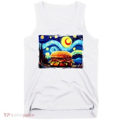 Love Hamburger Food Burger Van Gogh Tank Top