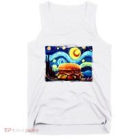 Love Hamburger Food Burger Van Gogh Tank Top thumb 0