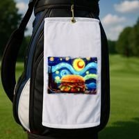 Love Hamburger Food Burger Van Gogh Golf Towel thumb 2