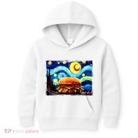 Love Hamburger Food Burger Van Gogh Kids Hoodie thumb 0