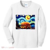 Love Hamburger Food Burger Van Gogh Kids Long Sleeve Shirt thumb 0