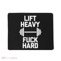 Lift Heavy Fuck Hard Cool Funny Weightlifting Workout Gym Mousepad thumb 0