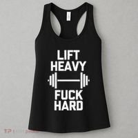 Lift Heavy Fuck Hard Cool Funny Weightlifting Workout Gym Women's Tank Top thumb 3