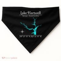 Lake Hartwell Georgia South Carolina USA-Made Doggie Bandana thumb 0