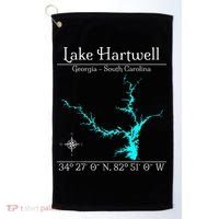 Lake Hartwell Georgia South Carolina Golf Towel thumb 0