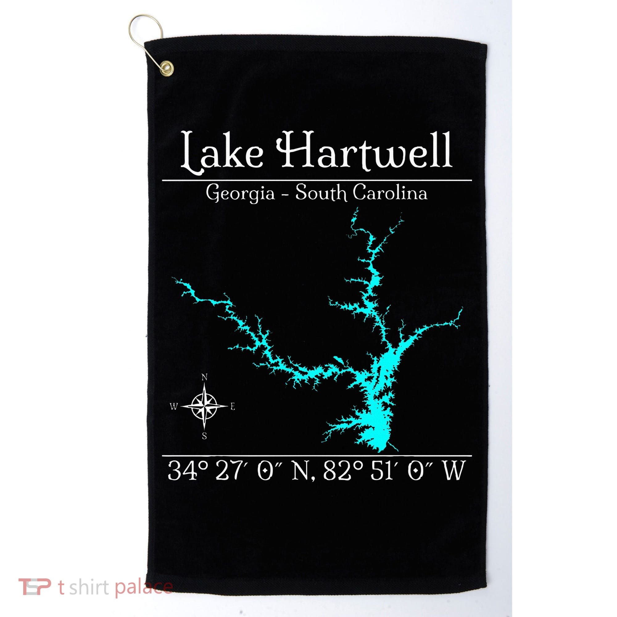 Lake Hartwell Georgia South Carolina Golf Towel