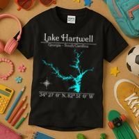 Lake Hartwell Georgia South Carolina Kids T-Shirt thumb 3