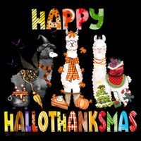 Llama Happy Hallothanksmas Halloween Thanksgiving Xmas Coffee Mug thumb 5