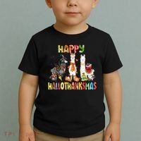 Llama Happy Hallothanksmas Halloween Thanksgiving Xmas Toddler T-Shirt thumb 2
