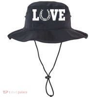 Love Horseshoe Horse Horseback Riding Lover Cow Gift Bucket Hat thumb 0