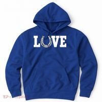 Love Horseshoe Horse Horseback Riding Lover Cow Gift Hoodie thumb 0