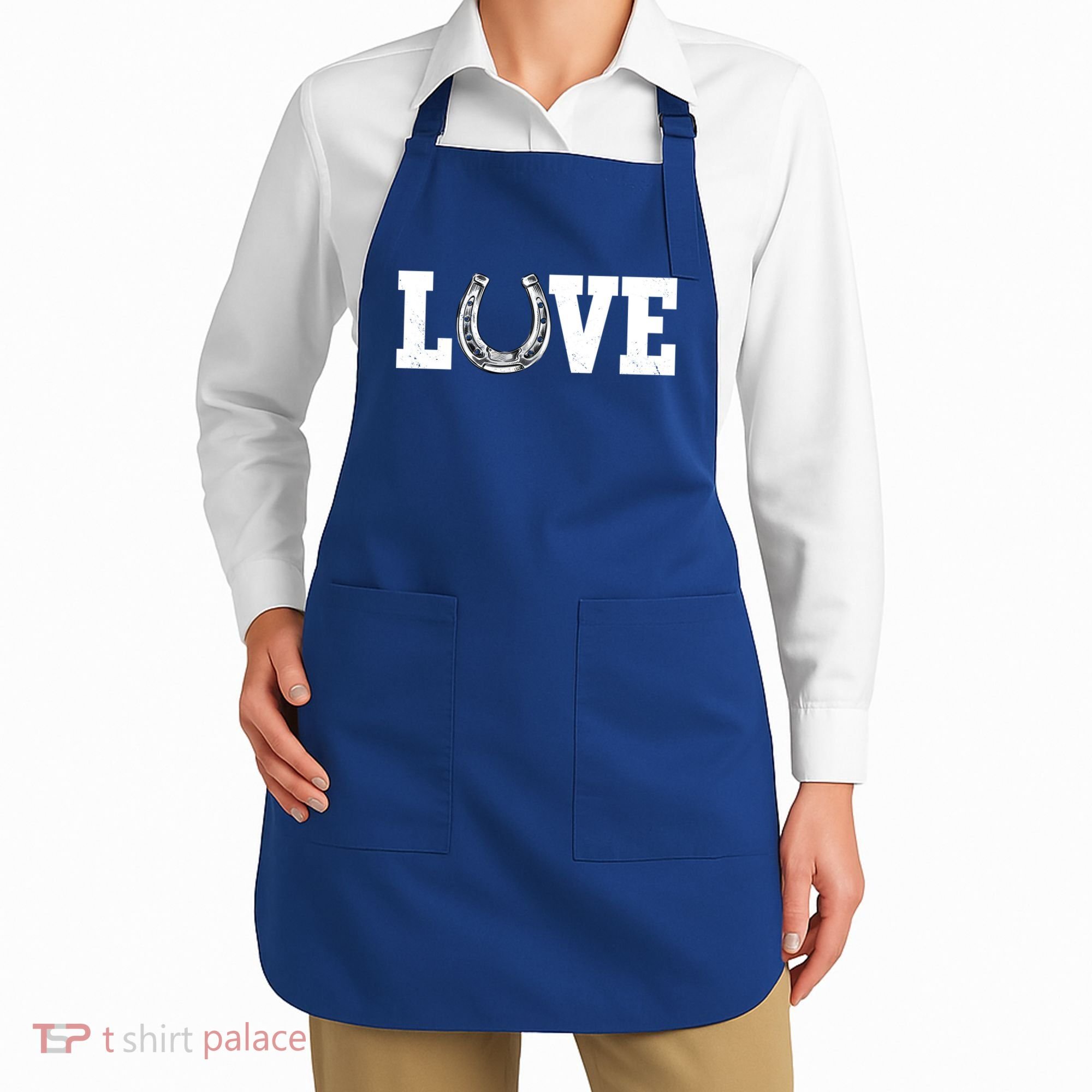 Love Horseshoe Horse Horseback Riding Lover Cow Gift Apron
