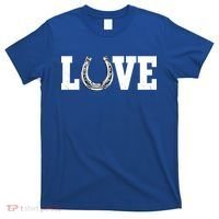 Love Horseshoe Horse Horseback Riding Lover Cow Gift T-Shirt thumb 0