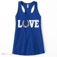 Love Horseshoe Horse Horseback Riding Lover Cow Gift Women's Tank Top thumb 0