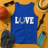 Love Horseshoe Horse Horseback Riding Lover Cow Gift Tank Top thumb 4