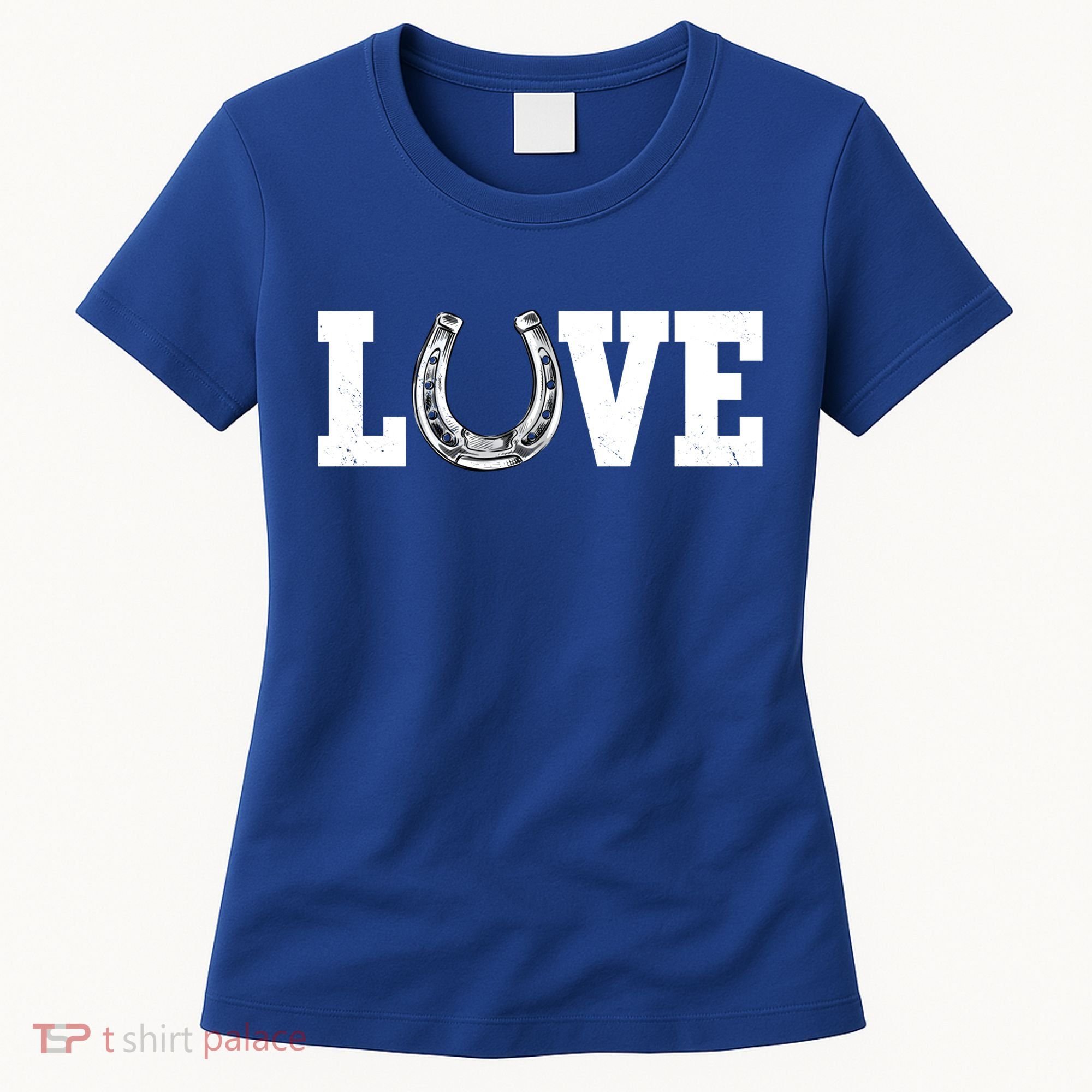 Love Horseshoe Horse Horseback Riding Lover Cow Gift Women's T-Shirt