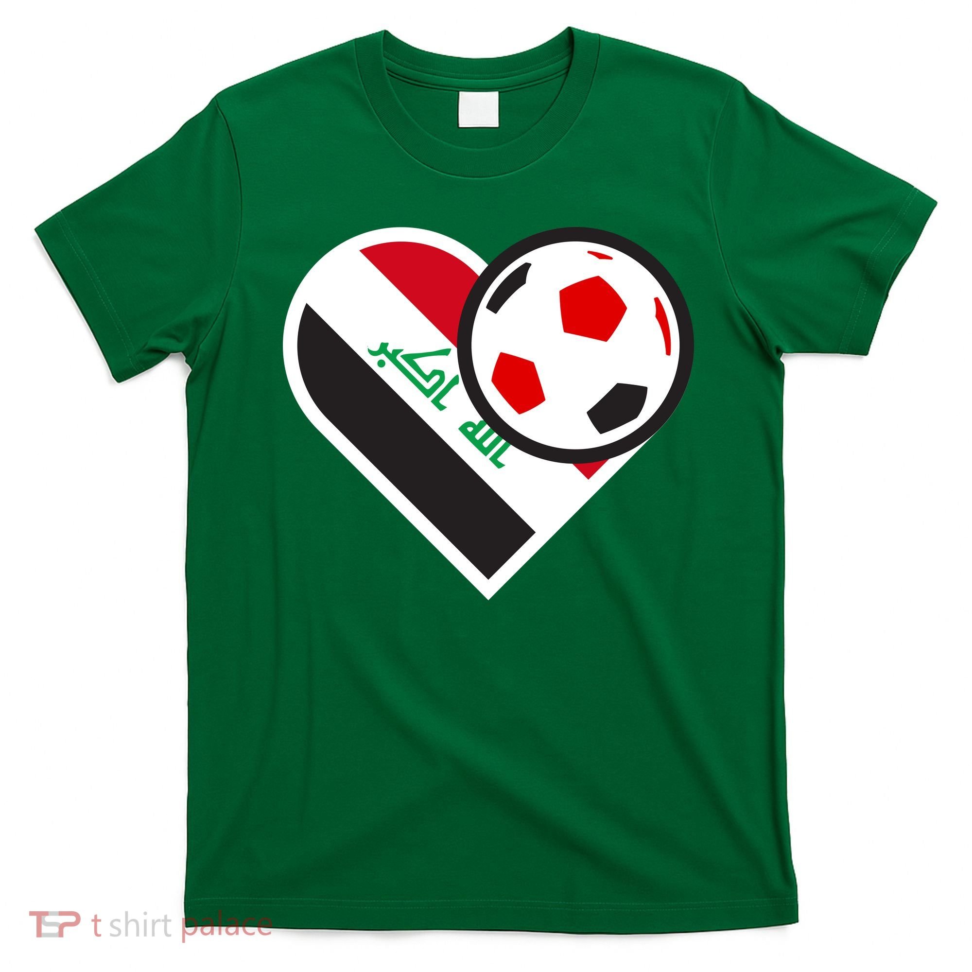 Love Heart Iraqi Futbol Soccer Team T-Shirt