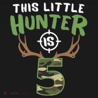 Little Hunter Is 5 Birthday Boys 5th Birthday Deer Hunter Women's Hoodie thumb 2