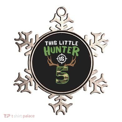 Little Hunter Is 5 Birthday Boys 5th Birthday Deer Hunter Ornament