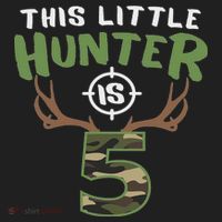 Little Hunter Is 5 Birthday 5th Birthday Deer Hunter Beanie thumb 2