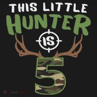 Little Hunter Is 5 Birthday 5th Birthday Deer Hunter Women's Hoodie thumb 2