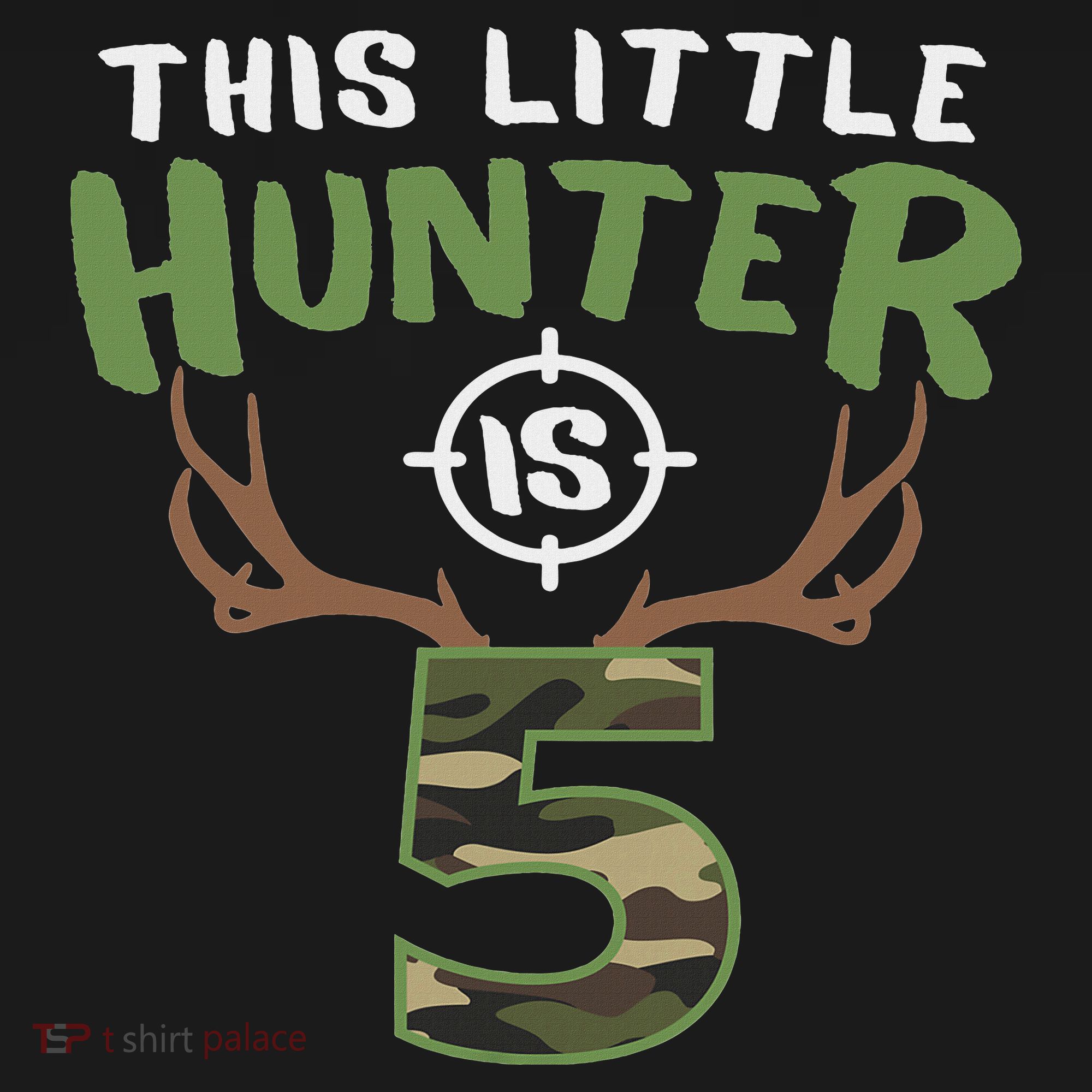Little Hunter Is 5 Birthday 5th Birthday Deer Hunter Women's Hoodie