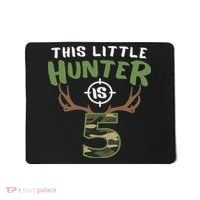 Little Hunter Is 5 Birthday 5th Birthday Deer Hunter Mousepad thumb 0
