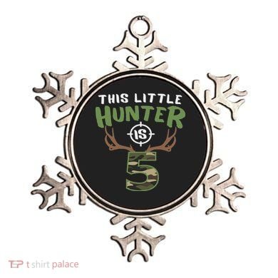 Little Hunter Is 5 Birthday 5th Birthday Deer Hunter Ornament