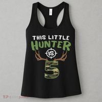 Little Hunter Is 5 Birthday 5th Birthday Deer Hunter Women's Tank Top thumb 3