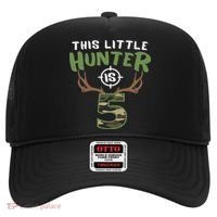 Little Hunter Is 5 Birthday 5th Birthday Deer Hunter Hat thumb 0