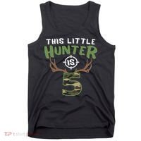 Little Hunter Is 5 Birthday 5th Birthday Deer Hunter Tank Top thumb 0