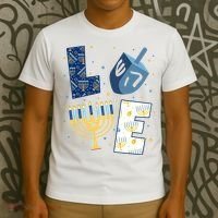 Love Hanukkah Jewish Festive Holiday T-Shirt thumb 3