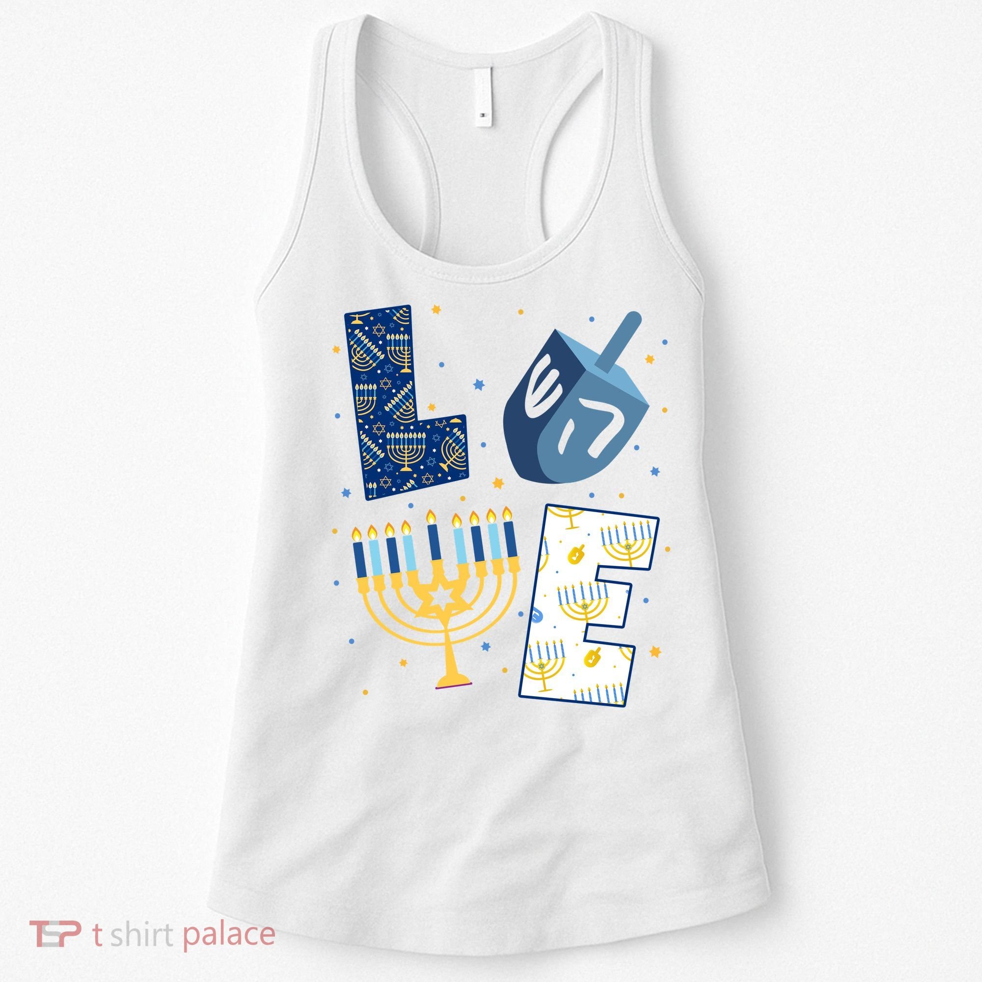 Love Hanukkah Jewish Festive Holiday Women's Tank Top