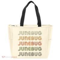 Love Heart Junebug Grunge Style Black Junebug Tote Bag thumb 0