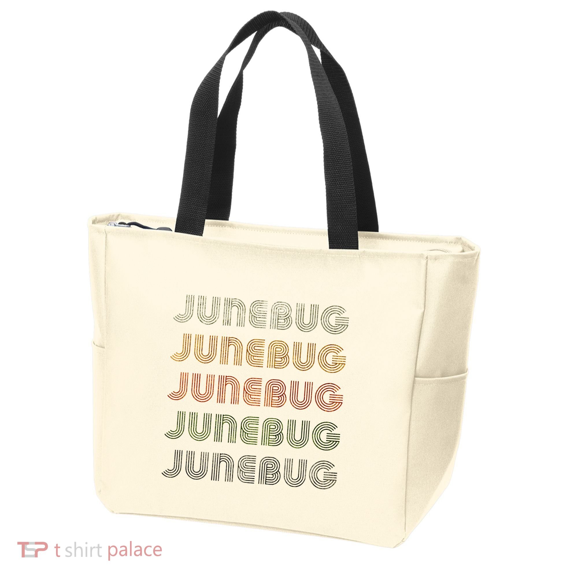 Love Heart Junebug Grunge Style Black Junebug Tote Bag