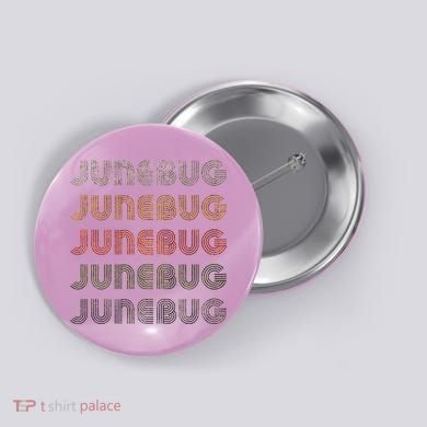 Love Heart Junebug Grunge Style Black Junebug Button