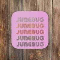 Love Heart Junebug Grunge Style Black Junebug Coaster thumb 0