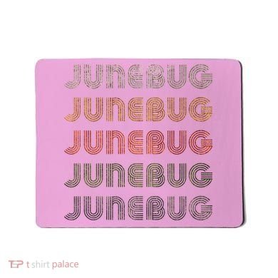 Love Heart Junebug Grunge Style Black Junebug Mousepad