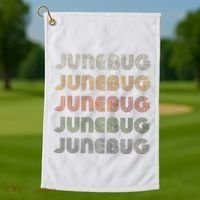 Love Heart Junebug Grunge Style Black Junebug Golf Towel thumb 1