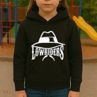 Lowrider Hat La Chicano Cholo Los Angeles Low Rider Kids Hoodie thumb 3