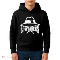 Lowrider Hat La Chicano Cholo Los Angeles Low Rider Kids Hoodie thumb 4