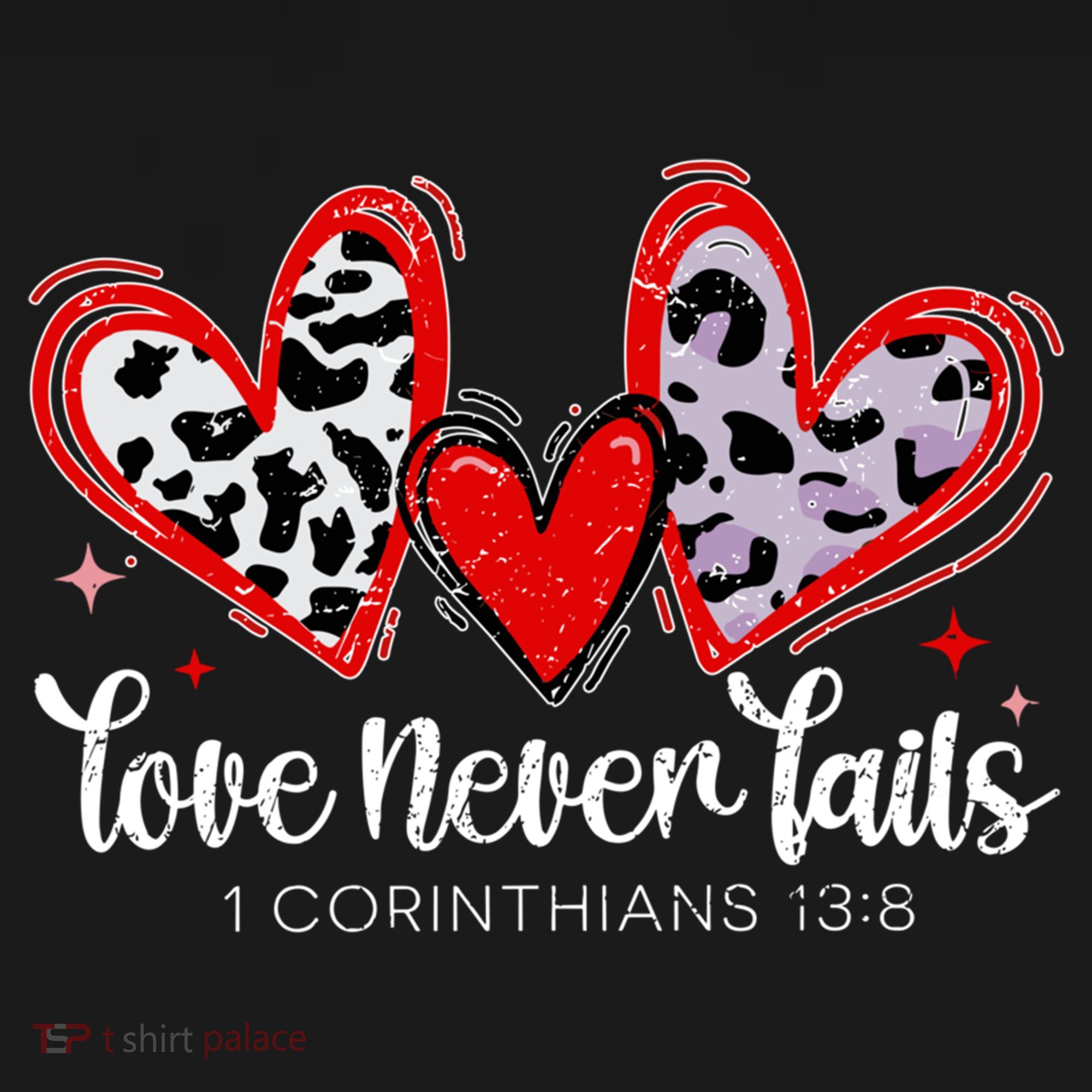Leopard Heart Love Never Fails Christian ValentineS Day Gift Women's Hoodie